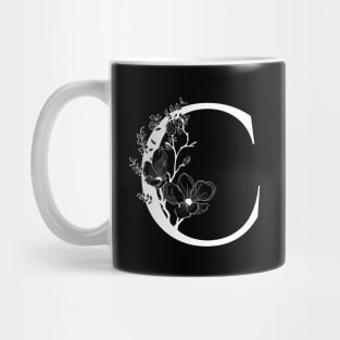 Letter C Monogram - Floral Initial Mug